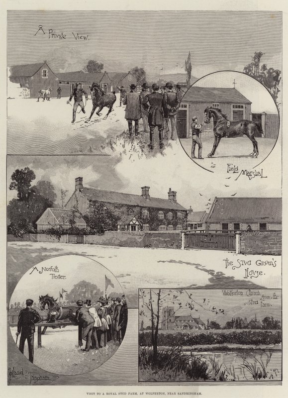 Visite à une Ferme Équestre Royale, à Wolferton, près de Sandringham - Joseph Holland Tringham