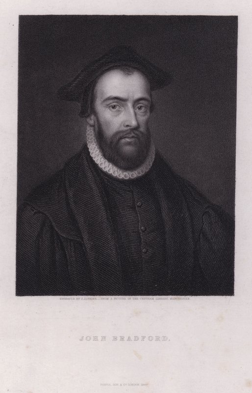 John Bradford, martyr protestant anglais (gravure) - Joseph John Jenkins