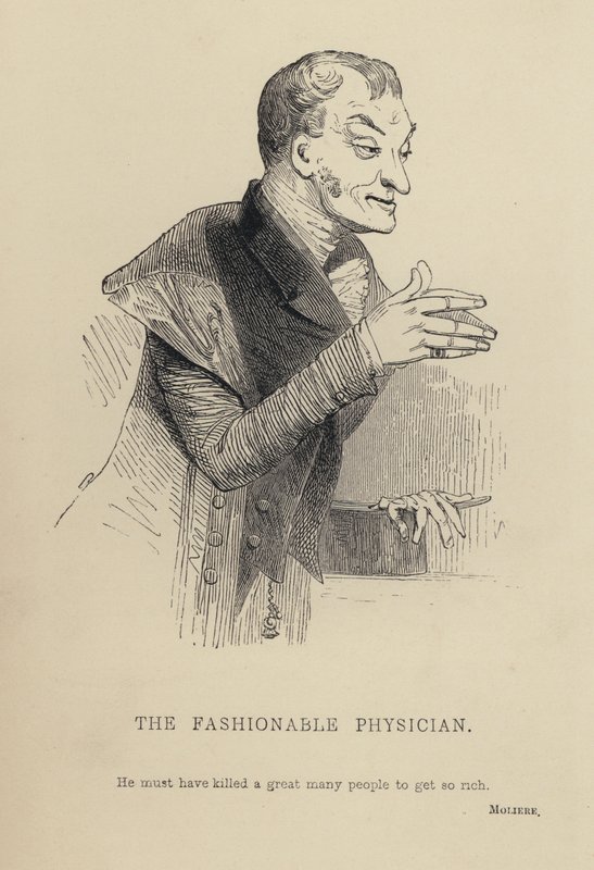 Le médecin à la mode de Kenny Meadows (gravure) - Joseph Kenny (after) Meadows