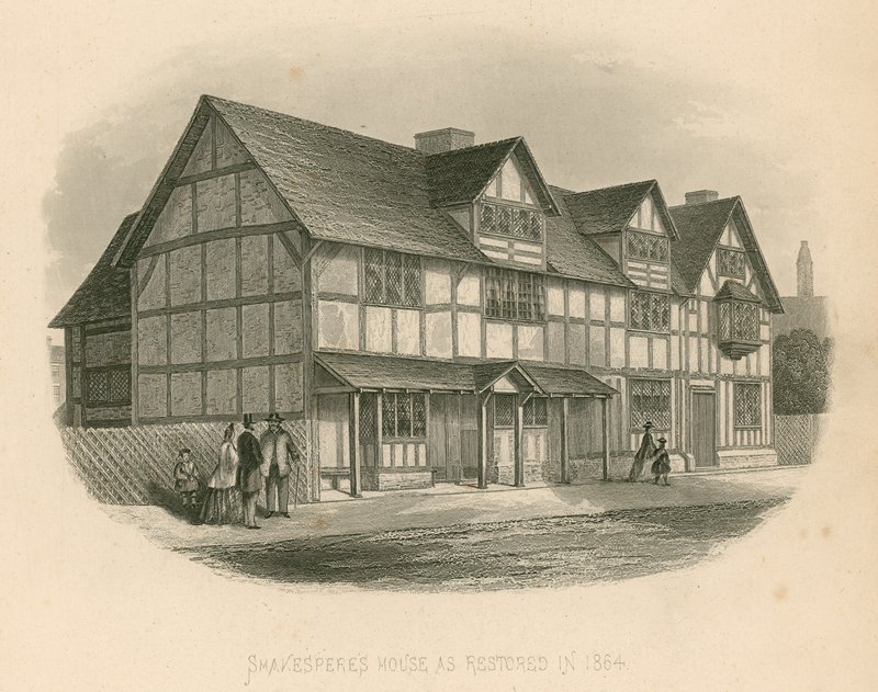 Maison de Shakespeare restaurée en 1864 - Joseph Kenny Meadows