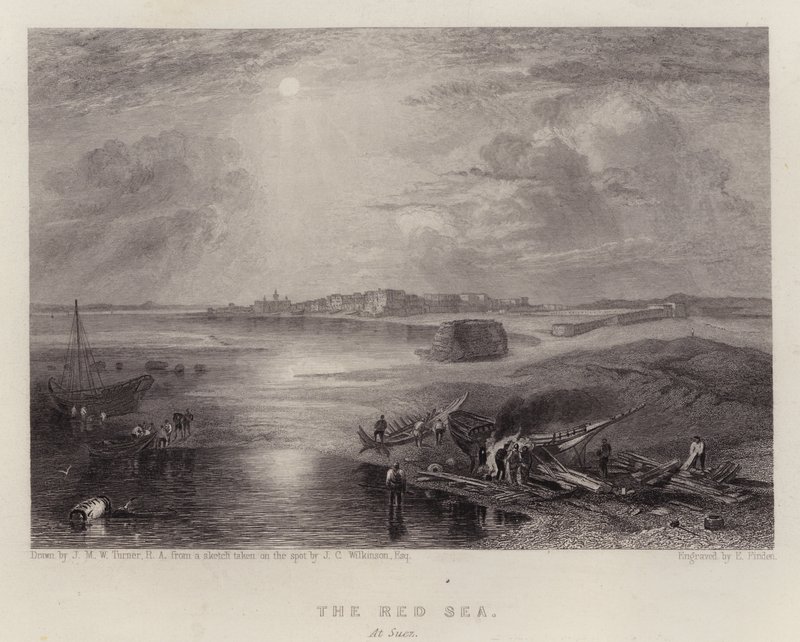 La Mer Rouge, à Suez - Joseph Mallord William (after) Turner