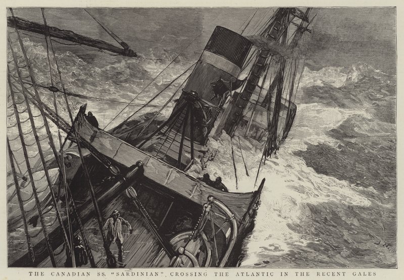 Le SS canadien Sardinian traversant l