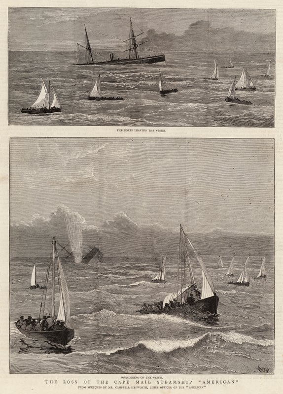 La perte du paquebot américain Cape Mail - Joseph Nash