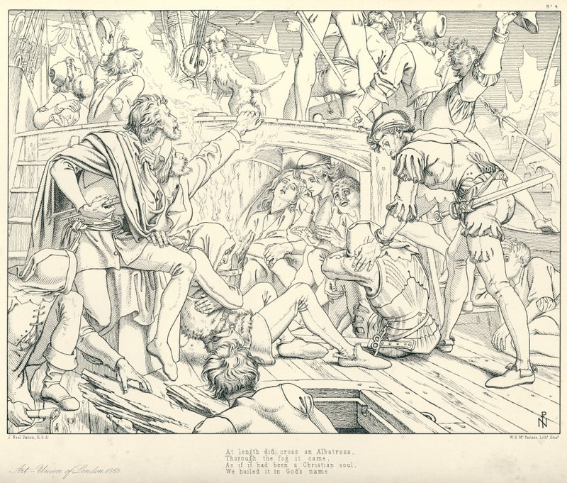 Illustration pour La Complainte du Vieux Marin de Coleridge - Joseph Noel (after) Paton