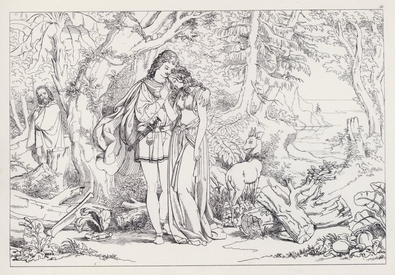 La Tempête de Shakespeare, Acte III, Scène 1 - Joseph Noel after Paton