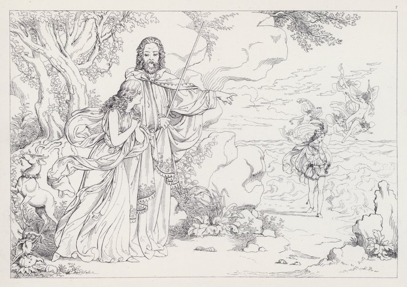 La Tempête de Shakespeare, Acte I, Scène 2 - Joseph Noel after Paton