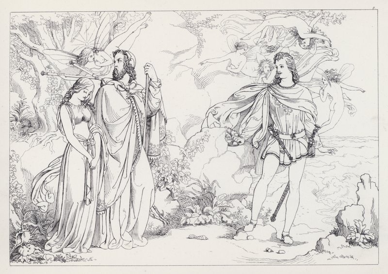 La Tempête de Shakespeare, Acte I, Scène 2 - Joseph Noel after Paton