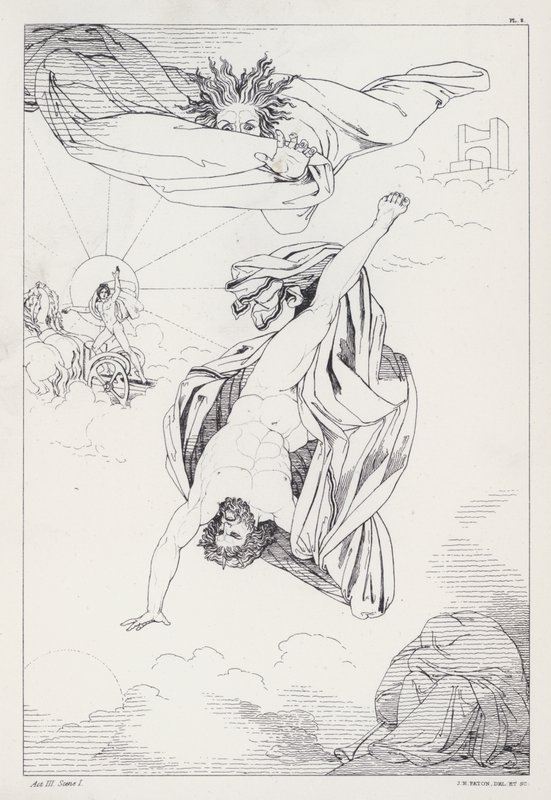Prométhée délivré de Shelley, Acte III, Scène 1 - Joseph Noel after Paton