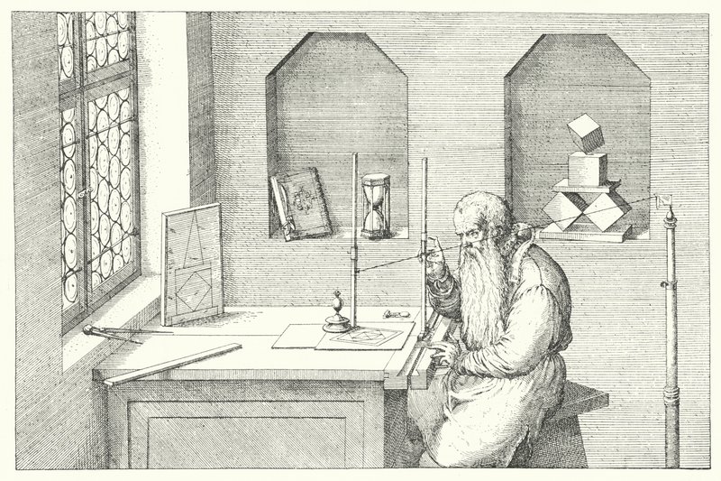 Orfèvre allemand, artiste et graveur Wenzel Jamnitzer dans son atelier - Jost (after) Amman