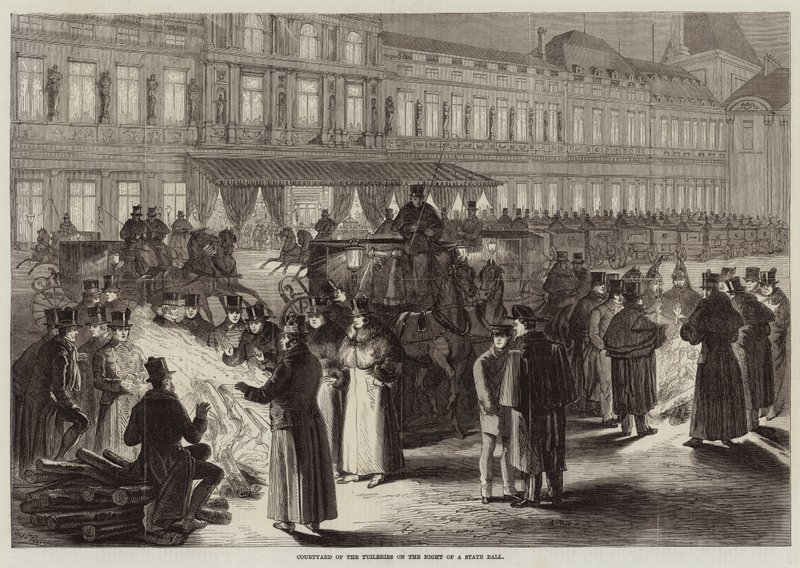 Cour de Tuileries la nuit d