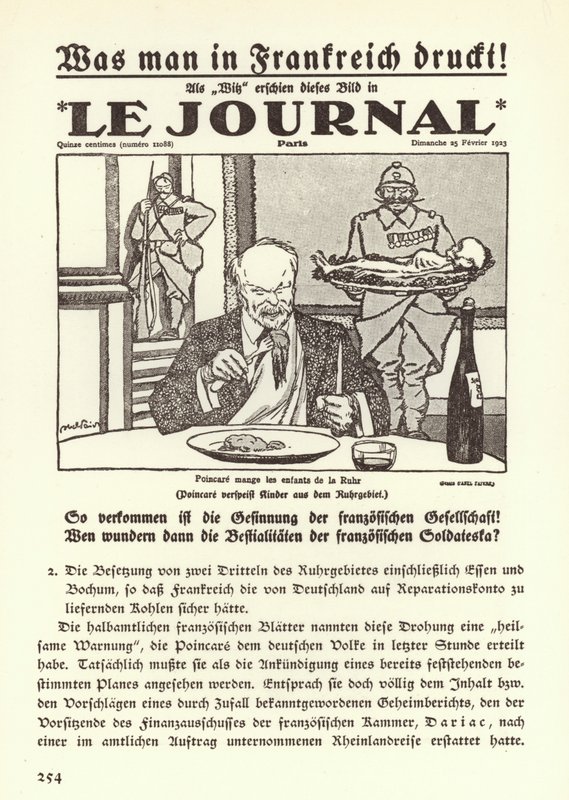 Propagande allemande représentant la première page d