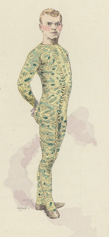 Gymnaste de cirque en justaucorps - Jules Arsene (after) Garnier