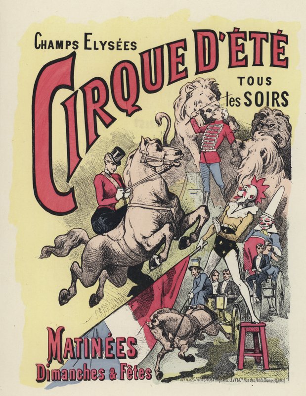Affiche de cirque (lithographie en couleur) - Jules Arsene (after) Garnier