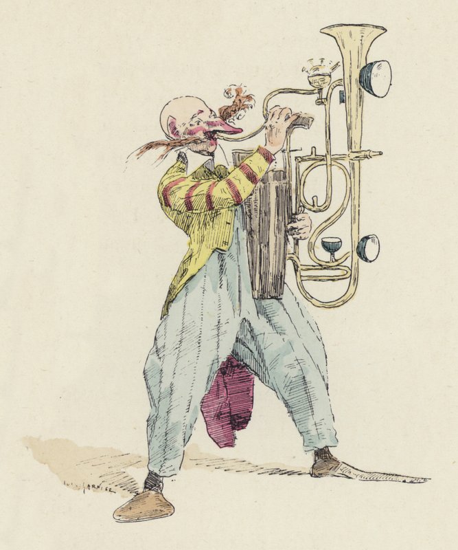 Clown jouant d