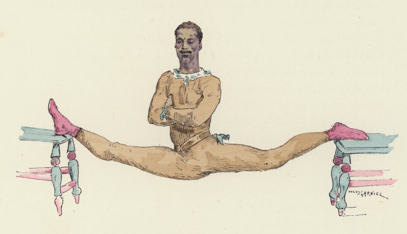Gymnaste masculin faisant le grand écart - Jules Arsene (after) Garnier
