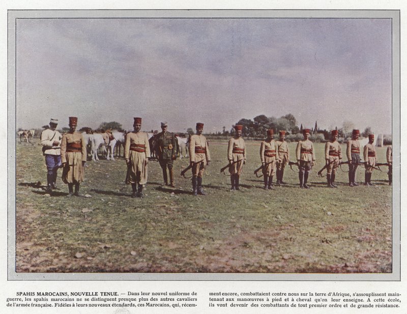 Spahis marocains en nouvel uniforme - Jules Gervais-Courtellemont