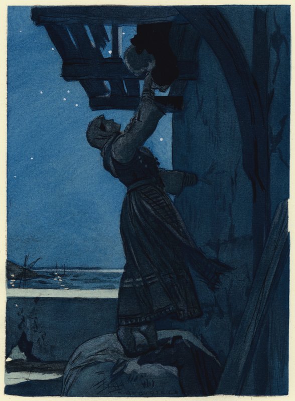 Illustration pour les mémoires de Casanova (lithographie couleur) - Jules Marie Auguste Leroux