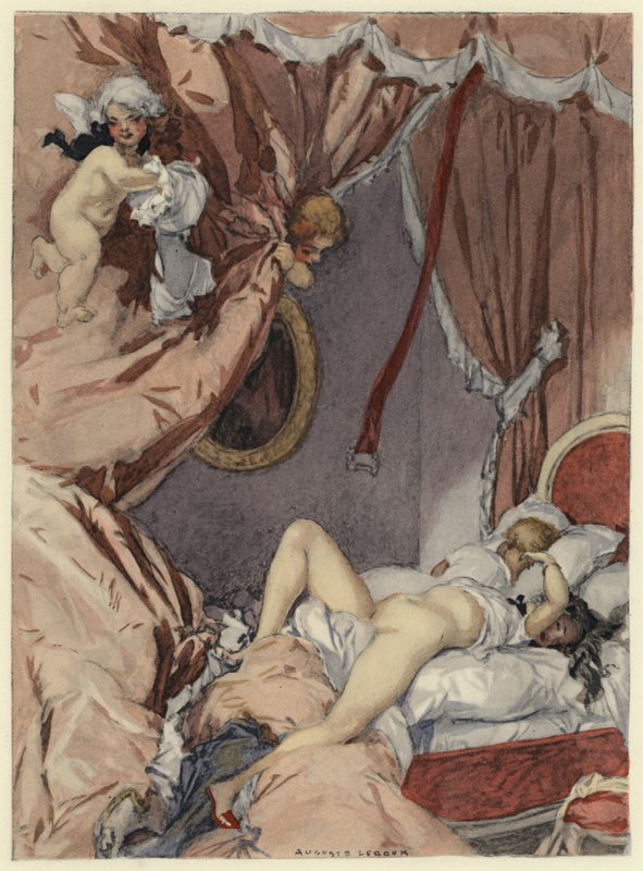 Illustration pour les mémoires de Casanova (lithographie couleur) - Jules Marie Auguste Leroux