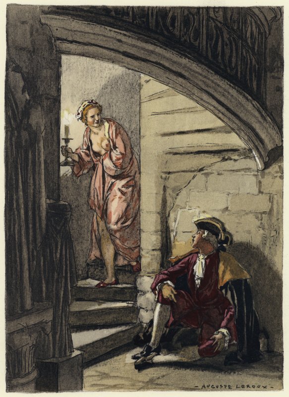 Illustration pour les mémoires de Casanova (lithographie couleur) - Jules Marie Auguste Leroux
