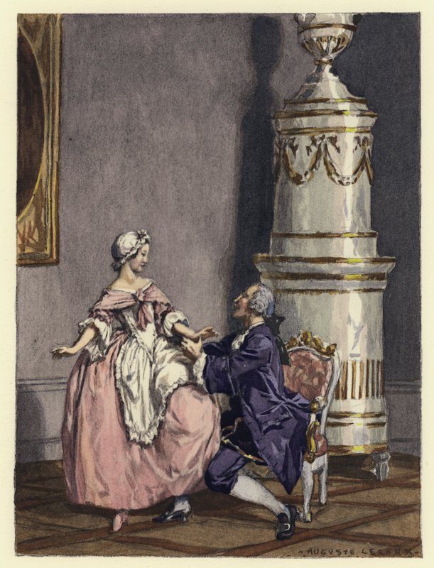 Illustration pour les mémoires de Casanova (lithographie couleur) - Jules Marie Auguste Leroux
