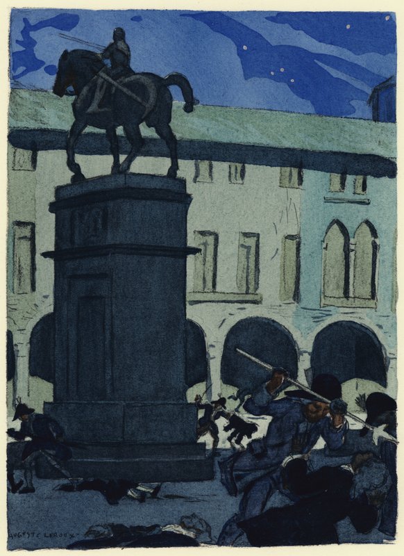 Illustration pour les mémoires de Casanova (lithographie couleur) - Jules Marie Auguste Leroux