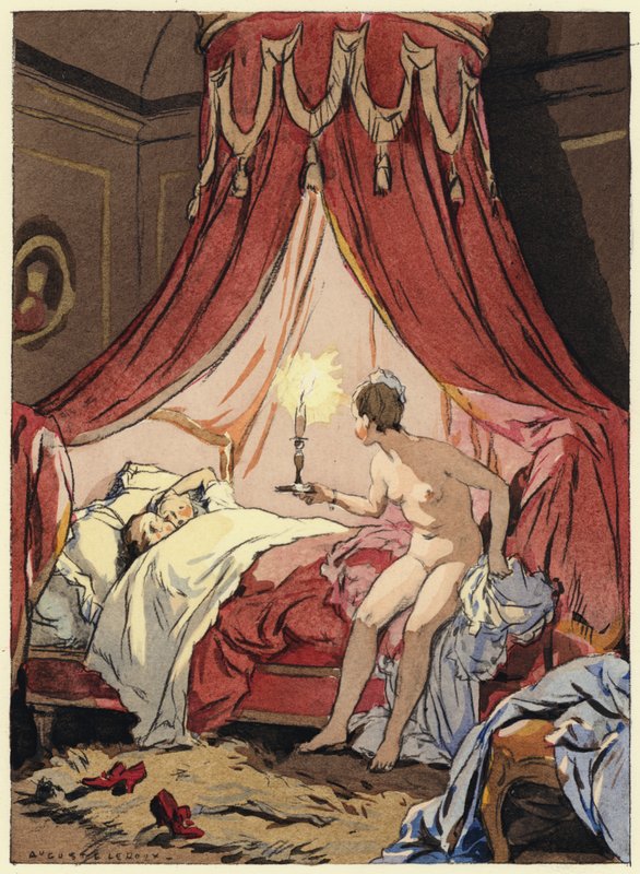 Illustration pour les mémoires de Casanova (lithographie couleur) - Jules Marie Auguste Leroux