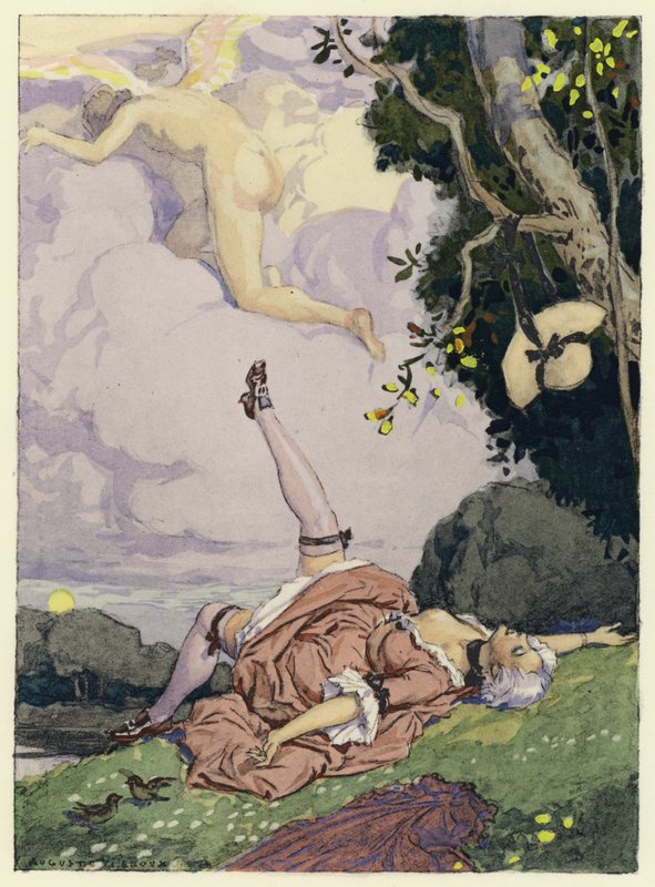 Illustration pour les mémoires de Casanova (lithographie couleur) - Jules Marie Auguste Leroux