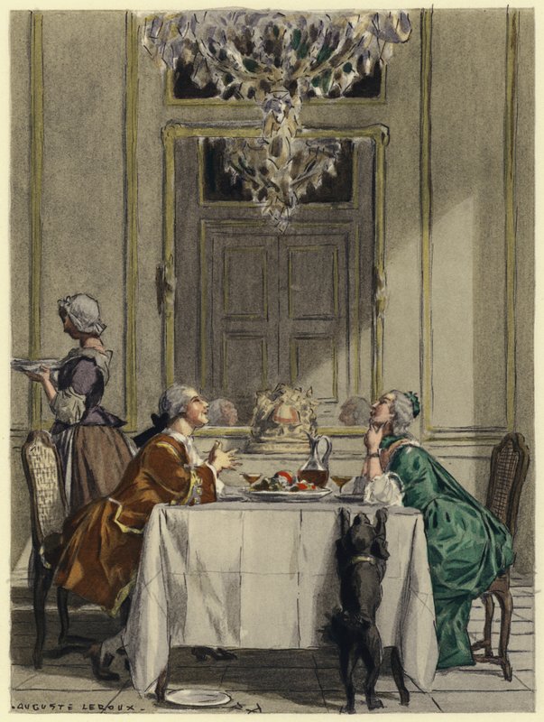 Illustration pour les mémoires de Casanova (lithographie couleur) - Jules Marie Auguste Leroux