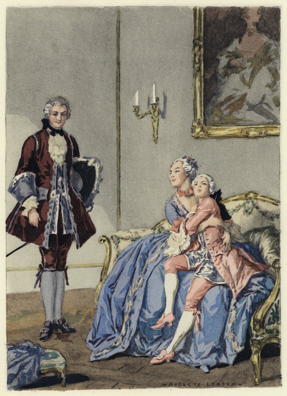 Illustration pour les mémoires de Casanova (lithographie couleur) - Jules Marie Auguste Leroux
