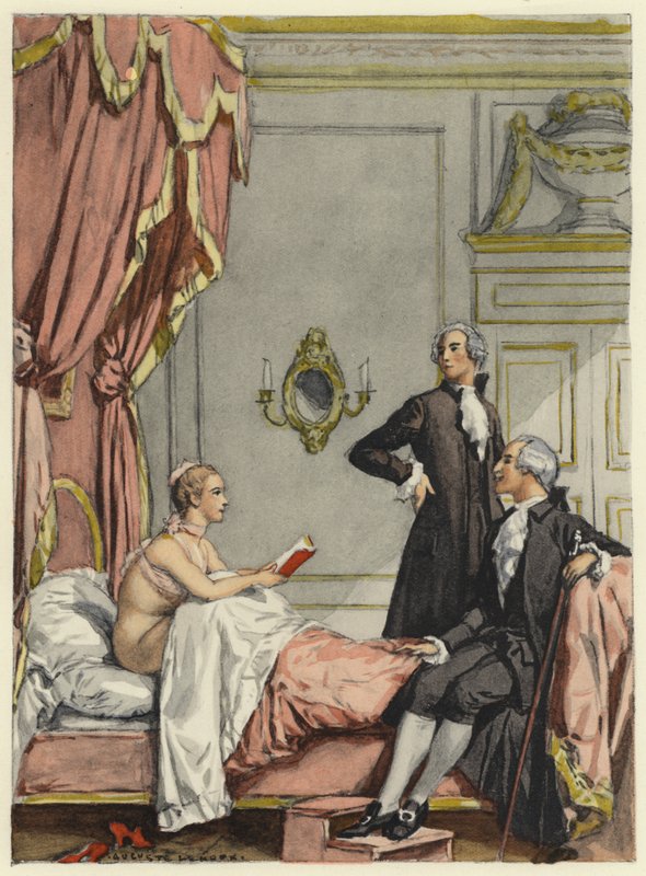 Illustration pour les mémoires de Casanova (lithographie couleur) - Jules Marie Auguste Leroux