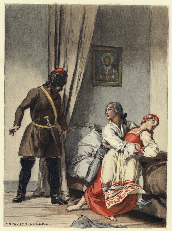 Illustration pour les mémoires de Casanova (lithographie couleur) - Jules Marie Auguste Leroux