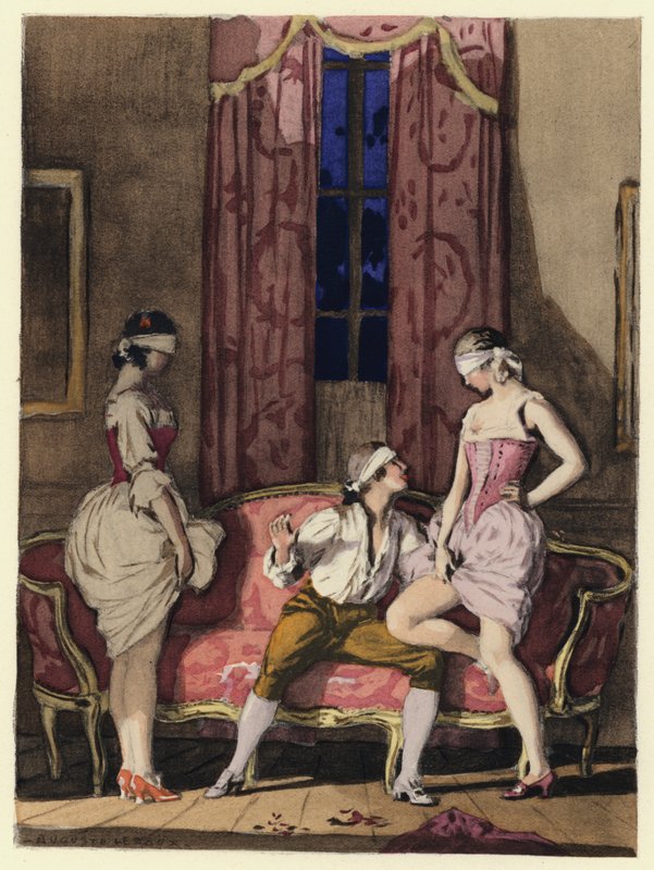 Illustration pour les mémoires de Casanova (lithographie couleur) - Jules Marie Auguste Leroux