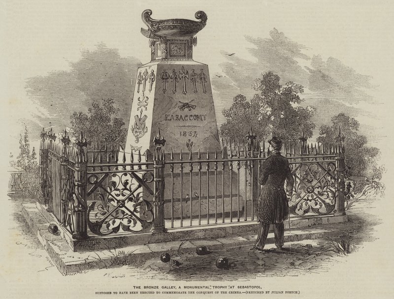 La Galère de bronze, un trophée monumental à Sébastopol (gravure) - Julian Portch