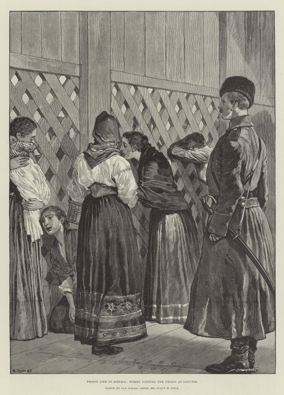La vie en prison en Sibérie, femmes visitant la prison à Irkoutsk - Julius Mandes Price