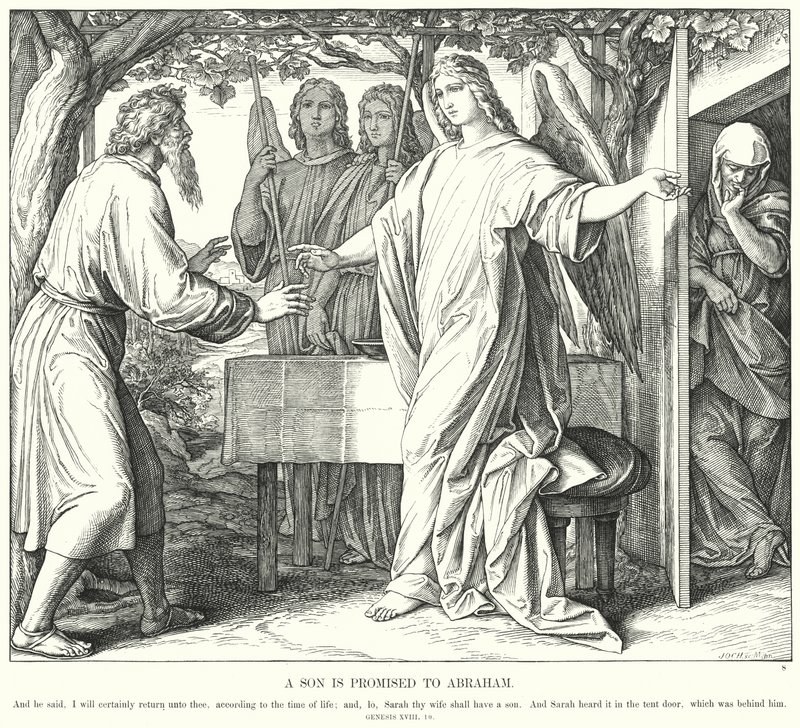 Un fils est promis à Abraham - Julius (after) Schnorr von Carolsfeld