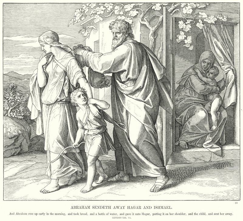 Abraham renvoie Agar et Ismaël - Julius (after) Schnorr von Carolsfeld
