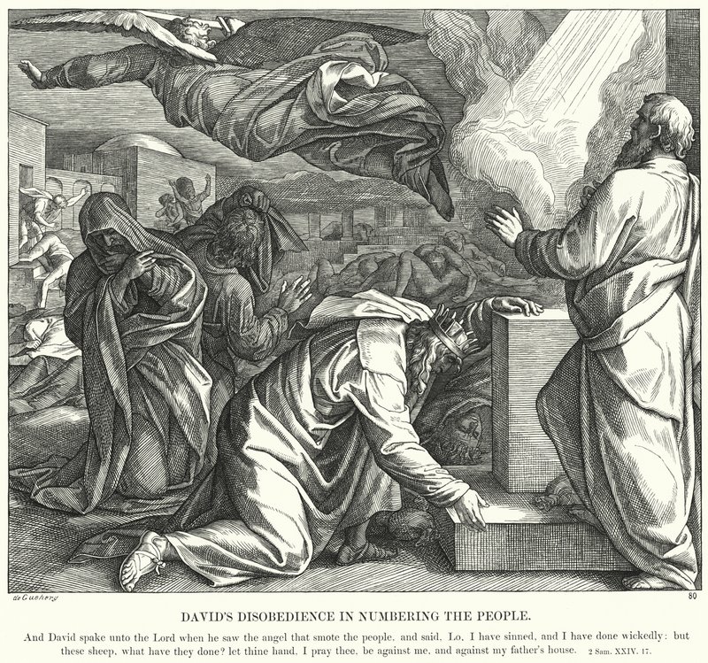 La Désobéissance de David en comptant le peuple - Julius (after) Schnorr von Carolsfeld
