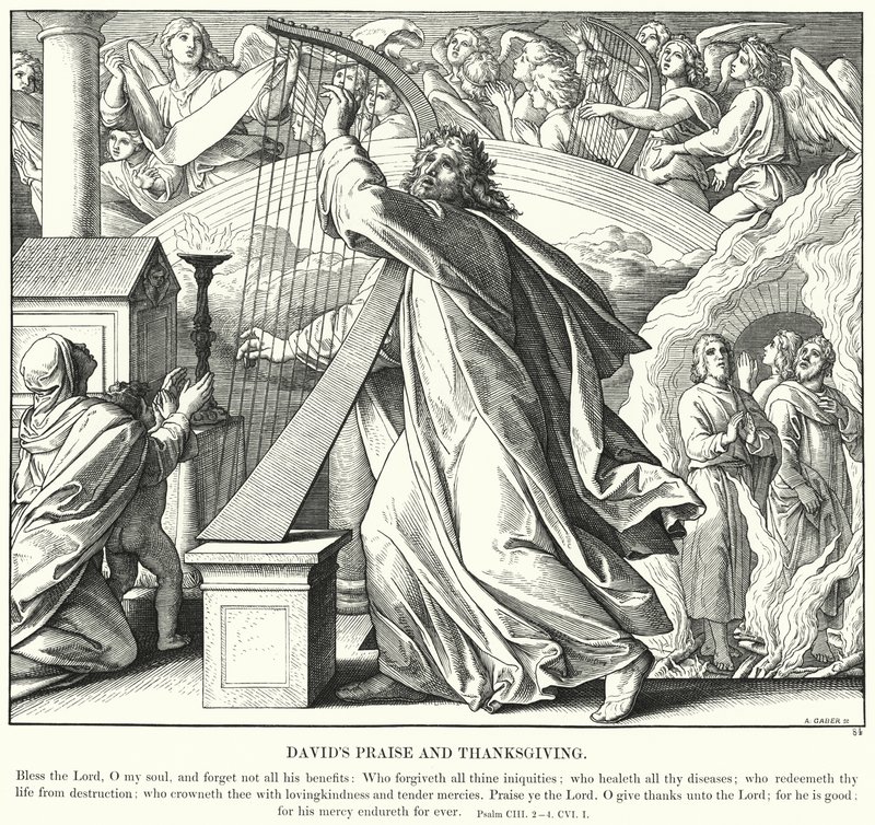 Louange et action de grâce de David - Julius (after) Schnorr von Carolsfeld