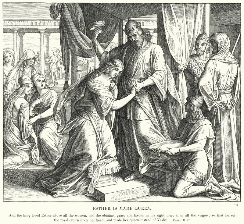 Esther est faite reine - Julius (after) Schnorr von Carolsfeld
