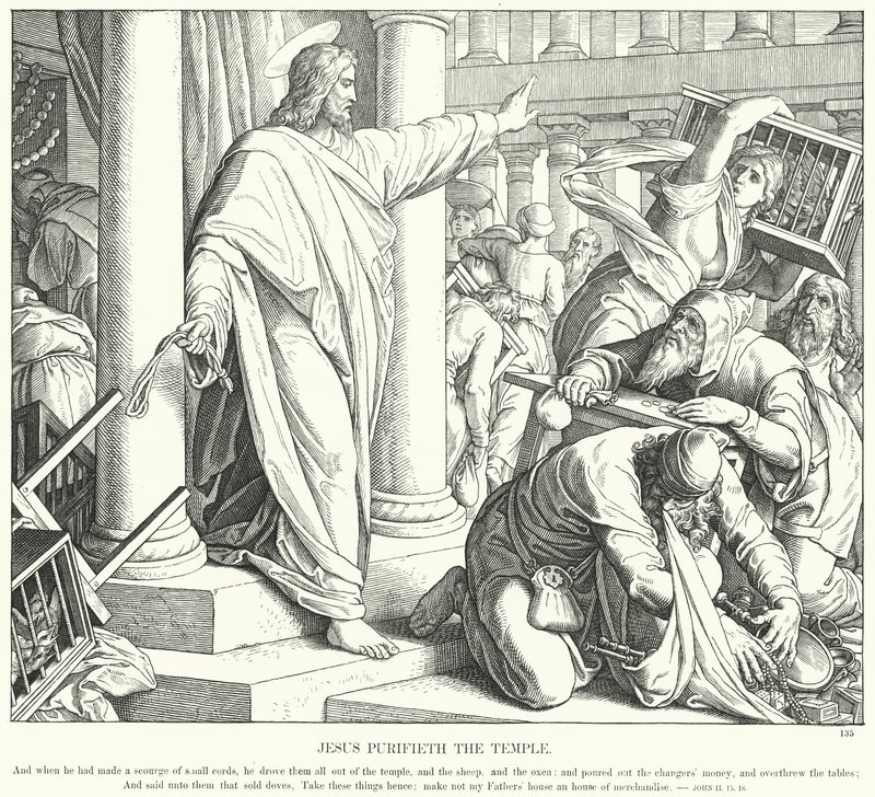 Jésus purifie le Temple - Julius (after) Schnorr von Carolsfeld