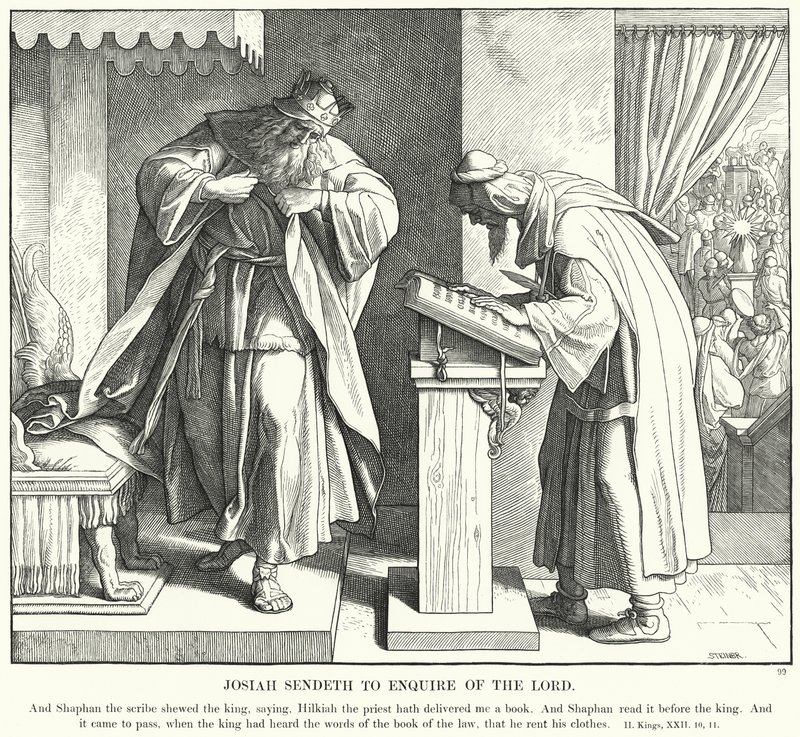 Josias envoie consulter le Seigneur - Julius (after) Schnorr von Carolsfeld