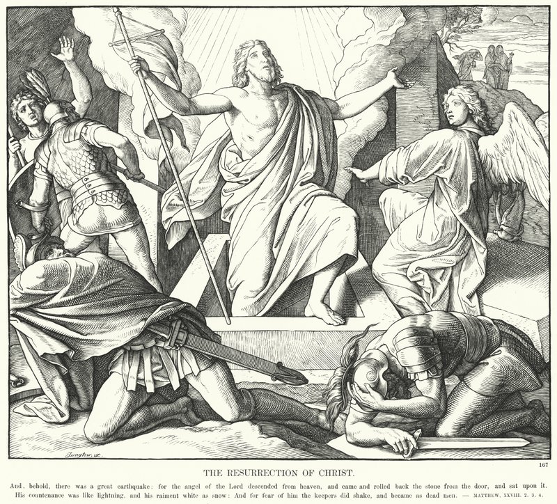La résurrection du Christ (gravure) - Julius (after) Schnorr von Carolsfeld