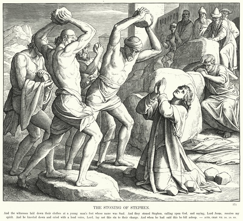 La Lapidation de Saint Étienne - Julius (after) Schnorr von Carolsfeld