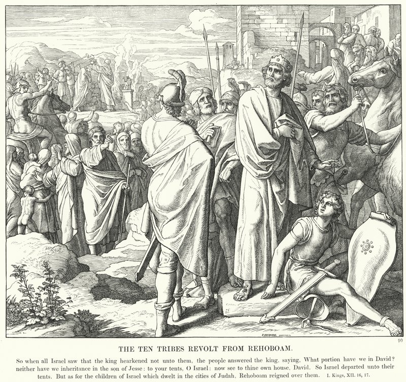 Les Dix Tribus se révoltent contre Roboam - Julius (after) Schnorr von Carolsfeld