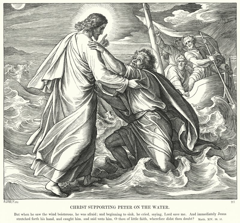 Christ soutenant Pierre sur l