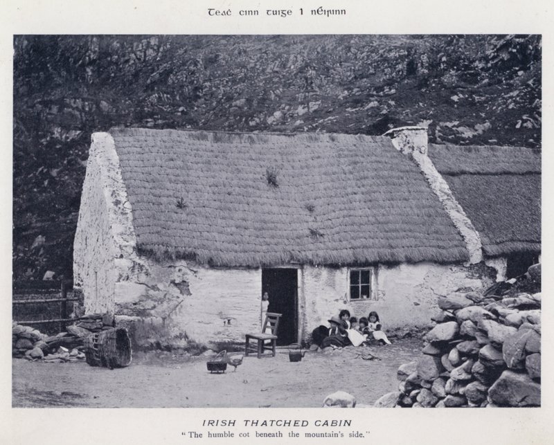 Cabane irlandaise au toit de chaume - Karl Karlovich Piratsky