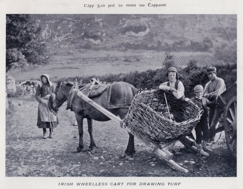 Chariot irlandais sans roues pour tirer la tourbe - Karl Karlovich Piratsky