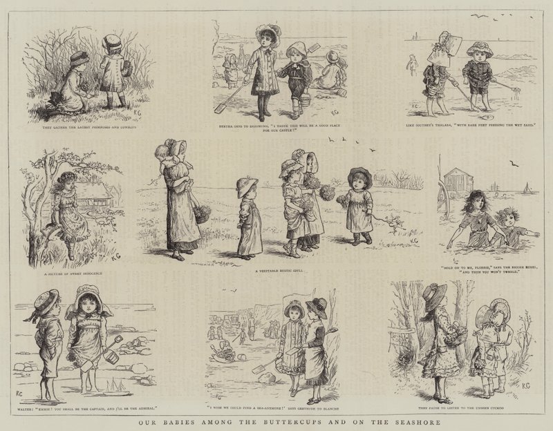 Nos bébés parmi les boutons d