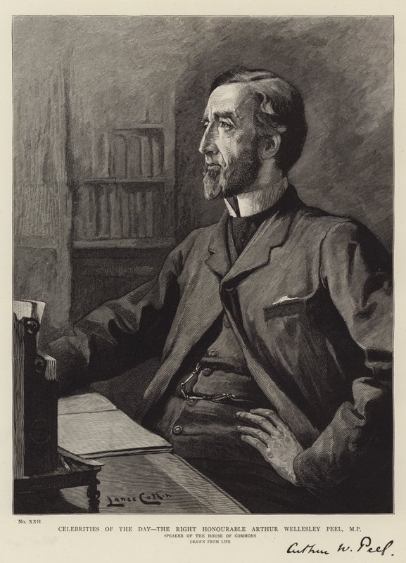 Célébrités du jour, le très honorable Arthur Wellesley Peel, MP - Lance Calkin