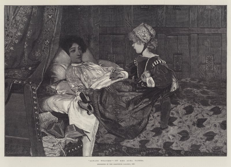 Toujours bienvenu, exposé à la galerie Grosvenor, 1887 - Lawrence Alma Tadema